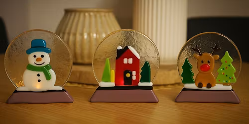 Holiday Snow Globe Votive Workshop
