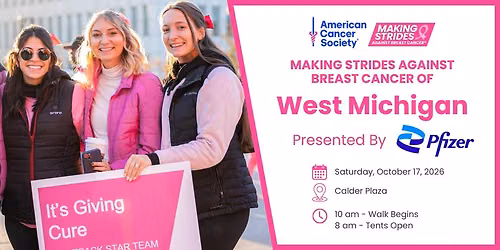 2026 Making Strides Against Breast Cancer of West Michigan Presented By Pfizer