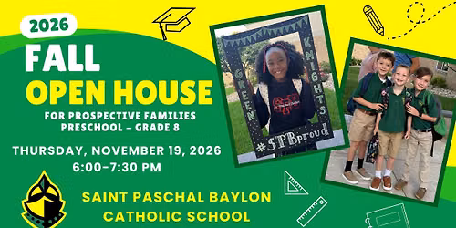Fall Open House for Prospective Families - Preschool-Grade 8