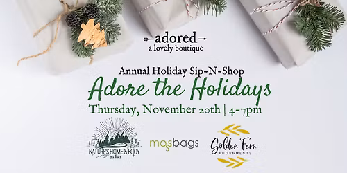 Adore the Holiday Sip-n-Shop
