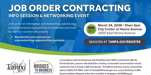 Bridges to Business: Job Order Contracting Info Session & Networking Event