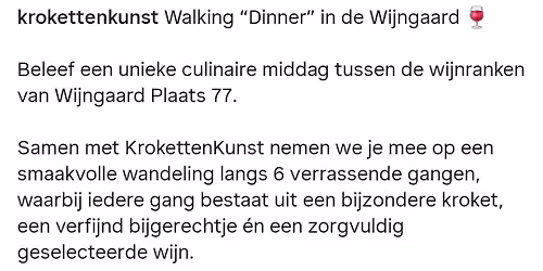 walking wijngaard "dinner"