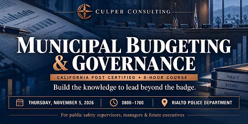 Municipal Budgeting and Governance