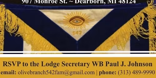 \ud83c\udfa9Annual Installation of Olive Branch Lodge No.542 Officers