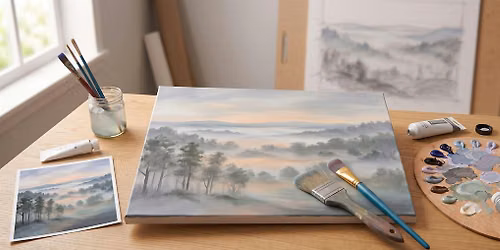 Atmospheric Landscapes in Acrylic