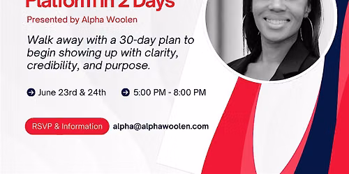Public Leadership Workshop: Build Your Public Platform in 2 Days