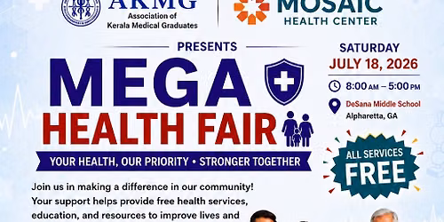 Mega Health Fair by Atlanta Indian Women\u2019s Forum