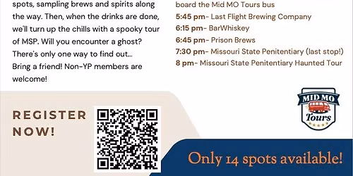 YP Fall Social - Bar Crawl & Penitentiary Haunted Tour