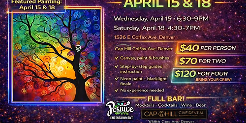 Paint & Sip Under Black Lights