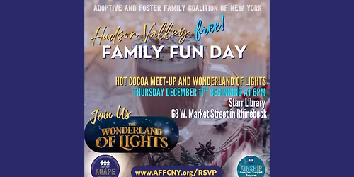 HV AGAPE & KCSP FREE Family Fun Day \u2013 Hot Cocoa Meet-Up and Wonderland of Lights 12\/11