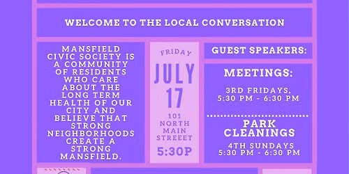 Mansfield Civic Society Monthly Meeting