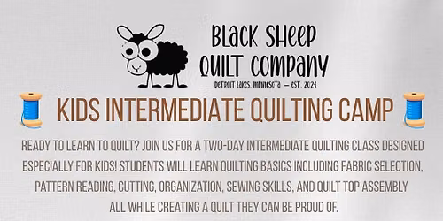 Kids Beginner Quilting Class (2 Day Event)