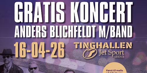 Gratis koncert - Anders Blichfeldt med band | Jet Sport Arena