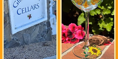 Mandala Sunflower Wine Glass Painting Class
