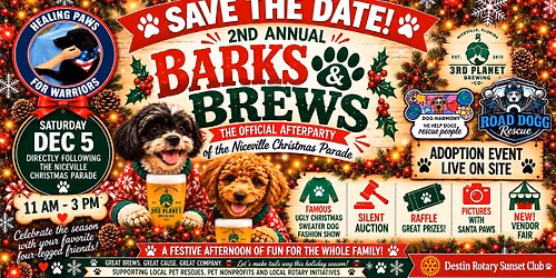 Barks & Brews 2026 The Official Afterparty of the Niceville Christmas Parade