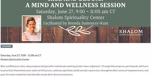Rise and Bloom: A Mind and Wellnes Session