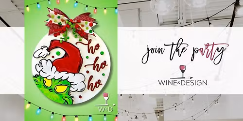 2 SEATS LEFT! Ho Ho Ho Door Hanger | Wine & Design