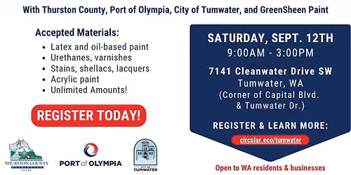 Free Paint Recycling Collection in Tumwater