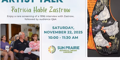 Artist Talk with Patricia Hable Zastrow