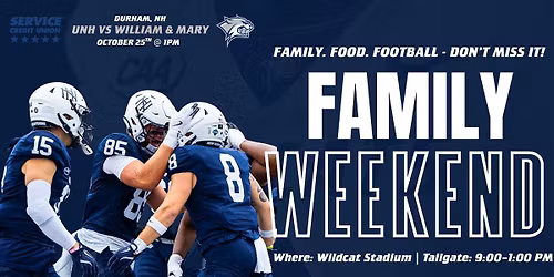 UNH Wildcats: Family Weekend vs. William & Mary 