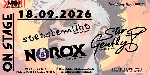 Metal For Mercy - On Stage - mit Stets bem\u00fct, N8 Rox und Stir Gently