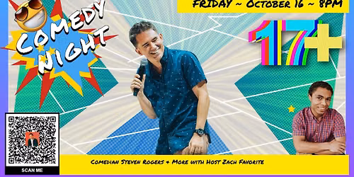 NYC COMEDIAN STEVEN ROGERS +more *Ages 17+ Live at Aztec Shawnee Theater