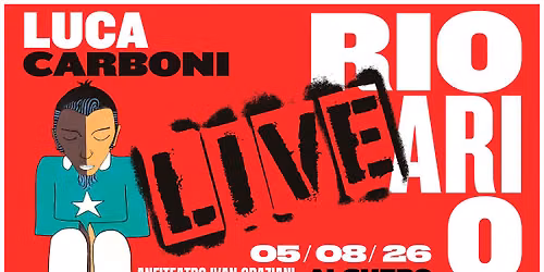 Luca Carboni "Rio Ari O" Live Tour @ Alghero, Anfiteatro Ivan Graziani - 5 agosto 2026