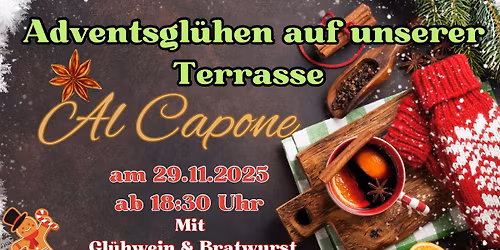 Adventsglühen auf unserer Terrasse 