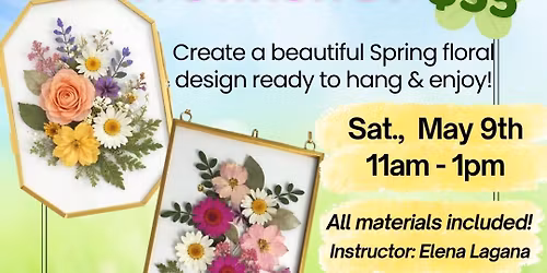 Framed Pressed Flower Workshop