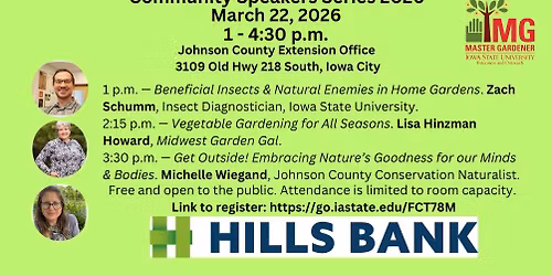 Master Gardeners invite the public to Community Speaker Series 2026