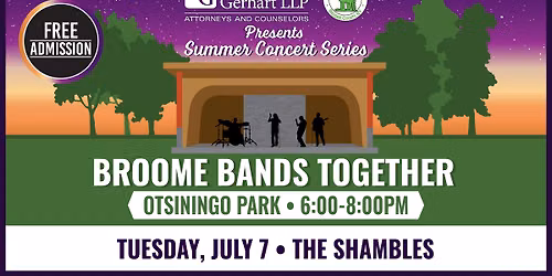 Broome Bands Together Free Summer Concert Series: The Shambles