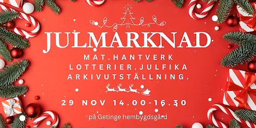 Julmarknad vid Getinge hembygdsg\u00e5rd