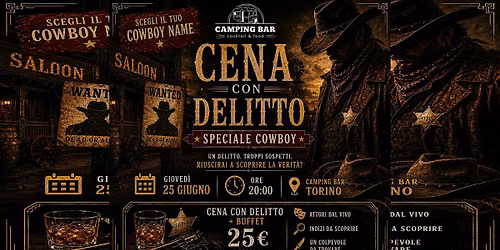 Cena con Delitto al Camping bar — Cocktail Bar Torino - Camping Bar