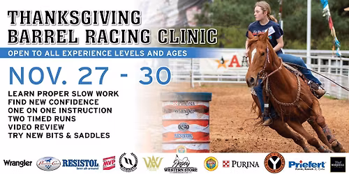 Josey Thanksgiving Barrel Racing Clinic 