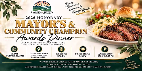 2026 Honorary Mayor and Community Champion Awards Dinner