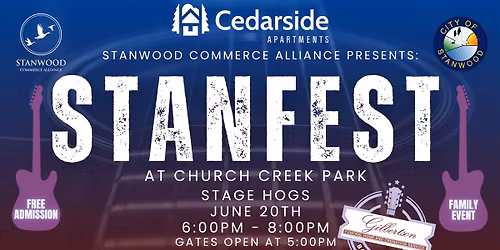 STANFEST 2026 \u2013 Stage Hogs Live at Church Creek Park (June 20)