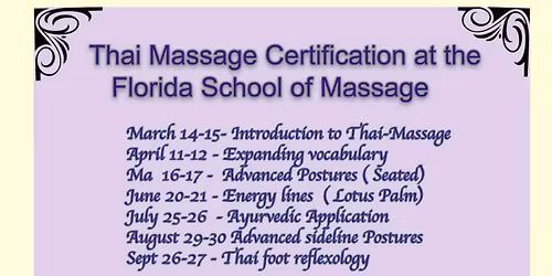Thai Massage Certification Phase 5 \u2013 Ayurvedic Applications to Thai Massage