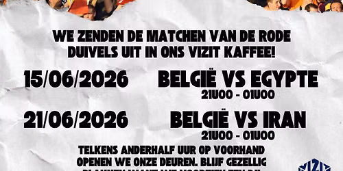 WK VOETBAL 2026 - BELGI\u00cb VS IRAN