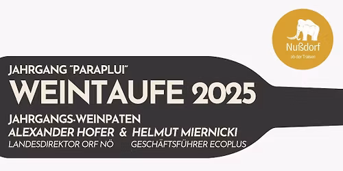 Paraplui 2025 - Weintaufe & Soulfood im Schlosskeller