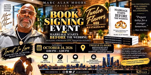 Marriage Starts Before the Wedding Book Signing