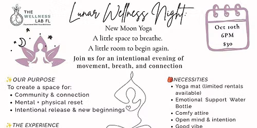 Lunar Wellness Night: New Moon Yoga