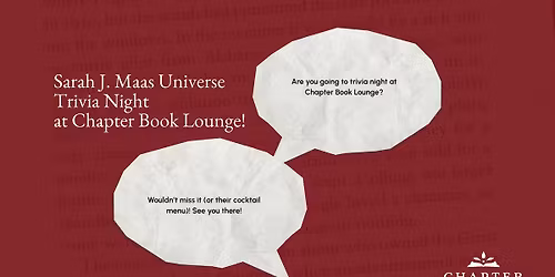 Sarah J Mass Trivia Night