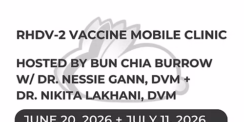 Low Cost RHDV-2 Vaccine Clinic for Rabbits