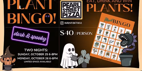 Spooky Plant Bingo Nights! 