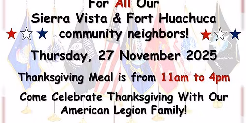 American Legion Post 52 Annual Thanksgiving Dinner