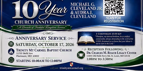 Michael G. Cleveland Jr. & Audra J. Cleveland 10 Year Anniversary