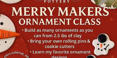 Merry Makers: Clay Ornament Class at 50 West #2