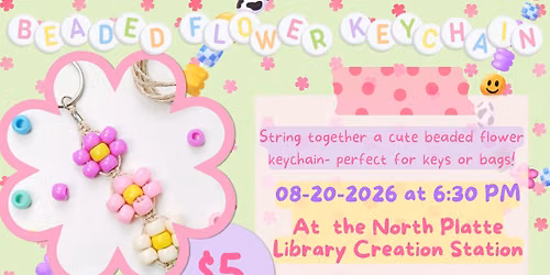 C$W: Beaded Flower Keychain