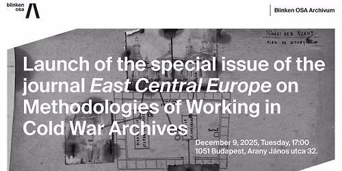 Launch of the special issue of the journal East Central Europe