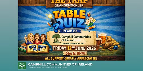 Table Quiz Night in Aid of Camphill Grangemockler